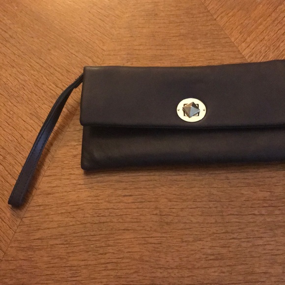 Kate spade brown leather clutch/wristlet - Picture 3 of 5